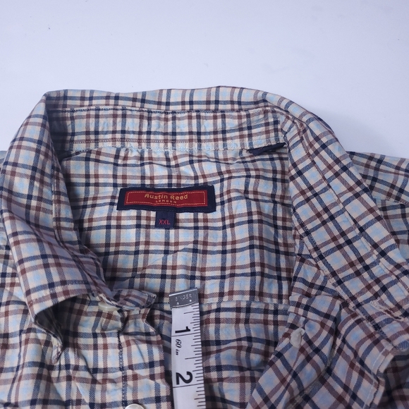 Austin Reed London Plaid Big & Tall Size Shirt - Picture 9 of 11